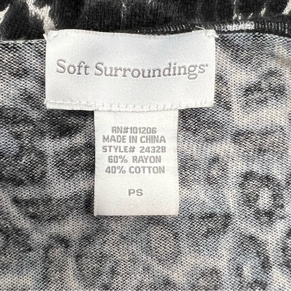 Soft Surroundings Animal Print Ruffled Cardigan Size PS - Picture 8 of 8